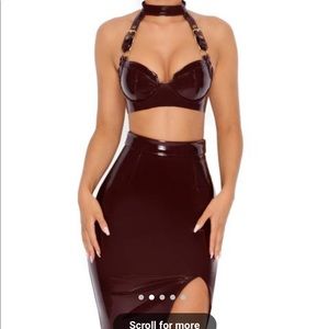 Oh polly latex 2 piece set